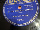 Decca 78 RPM Blind Boy Fuller - If You See My Pigmeat 7878 E+ Blues