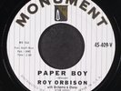 ROY ORBISON: paper boy / with the bug MONUMENT 7