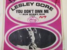 Lesley Gore YOU DON'T OWN ME / RUN BOBBY RUN (PROMO 45/PS) #72206 PLAYS VG+ TO++