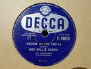 WEE WILLIE HARRIS - Rockin' At The Two I's / Back To School 78 rpm disc (A+)