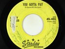 Rockabilly 45 - Benny Barnes with the Echoes - You Gotta Pay - Starday