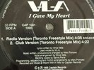 VLA - I Gave My Heart/We Won’t Let Each Other Go 12” Vinyl Freestyle NM