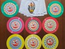 RARE Vintage Red Raven Movie  Magic Mirror Carousel + 8 Records with 5 Covers