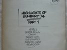 HIGHLIGHTS OF SUNBURY ’74 LP Vinyl Record Aztecs, Skyhooks, Daddy Cool, Chain...
