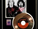 HALL & OATES SHE'S GONE W-PRINTED SIGNED AUTOGRAPHS GOLD RECORD RARE 45 RPM