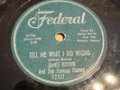 Federal 78 RPM James Brown - Tell Me What I Did Wrong 12337 V+ R&B