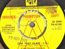 John Schroeder Orchestra One Way Glass  Promo 7” Rare 1971