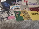 Stack Of Vintage Vinyls From The 80's