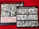 Rare GENE MOSS DRACULA'S GREATEST HITS w/Uncut 15 TRADING CARDS Sheet VG+ 1960s