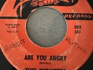 Thee Midniters on Whittier Records  #203  Are You Angry/Giving Up On Love.  VG-