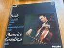 RARE MAURICE GENDRON PLAY BACH COMPLETE SUITE FOR CELLO 3 STEREO LP PHILIPS BOX