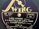 DJANGO REINHARDT ; Quintette du The Hot Club de France SWING R-Vingt Six/ Blue..
