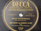 BING CROSBY ANDREWS SISTERS Mele Kilikimaka Poppa Santa Claus DECCA 78 HEAR xmas