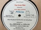The Crazy Man. Crazy water radio transcription. 16 inch Disc Vg+