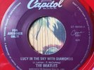 The Beatles - Lucy In The Sky With Diamonds - Red Vinyl Record 7” Single - VG+