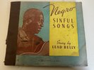 Musicraft Sinful Songs By Lead Belly Set of 5 Records, Blues