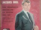 45 rpm with autograph by Jacques Brel dedication