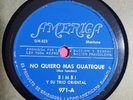 Bimbi Y Su Trio Oriental No Quiero Mas Guateque / Television Man 78 RPM VG+ #821