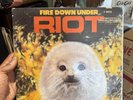 Riot 'Fire Down Under' 1981 White Label Promo 1st Press Lp Strong VG / VG+