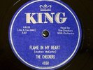 The Checkers - King 4558 78 RPM - “Flame In My Heart” Rare Doo Wop 1952  EX