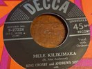 Bing Crosby And The Andrews Sisters With Vic Schoen Mele Kalikimaka 45
