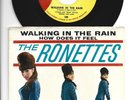 DOOWOP GIRLS 45 -w/ PIC SLEEVE - RONETTES - WALKING IN THE RAIN - HEAR -PHILLIES