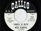 Surf Inst. 45 - Wes Dakus & the Rebels - Surfs U Rite/Dog Food - Gallio - promo