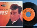 BUDDY HOLLY LISTEN TO ME RARE ORIG 1958 CORAL 7-INCH 45 RPM EP w/SLEEVE ROCK