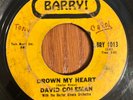 DAVID COLEMAN Drown My Heart /Foolish Heart 45 on Barry latin soul hector rivera