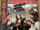 SCORPIONS WORLD WIDE LIVE JAPAN LP OBI 2LP EMS-67178-79 POSTER CROSSWORD