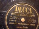 Bing Crosby 78rpm Single 10-inch Decca Records #23778 White Christmas