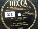 78 rpm Decca 24260, Guy Lombardo, Auld Lang Syne, Home on the Range, E