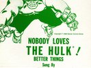 THE TRAITS - NOBODY LOVES THE HULK - NY GARAGE 45 with PICTURE SLEEVE (M-) HEAR