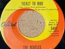 Beatles Ticket To Ride NOS RCA THIN PRINT NM Unplayed Looking 45 +Capitol sleeve