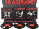 BLASPHEMY Blood... / Fallen... / Gods... 3x LP Red Smoke Vinyls + Slipmat + Flag