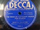 1930s Pre War Blues Jazz Rosetta Crawford James P. Johnson Decca 1938 E 78 RPM
