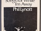 PHIL LYNOTT Songs For While I'm Away SIGNED BOOK 1974 Autographed THIN LIZZY