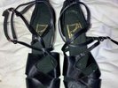 Black Satin Latin/Rhythm Dance Shoes - Size 7.5 – Perfect Condition