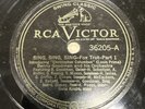 12” RCA Victor 78 RPM Benny Goodman - Sing Sing Sing 36205 V+ Jazz Classic
