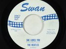 Beatles 45 - She Loves You - Swan - blue print