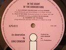 King Crimson LP In The Court Of The UK Pink Island 1st Press SUPERB AUDIO PROG