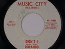 DORANDO: Didn’t I US Music City Sweet Soul Orig 45 HEAR