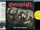 CONCEPTION THE LAST SUNSET RARE ORIG 1991 CSF RECORDS NORWAY LP w/PRESS KIT PROG
