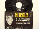 The Beatles DO YOU WANT TO KNOW A SECRET Vee Jay All Black w/Picture Sleeve MINT