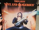THIN LIZZY : Live And Dangerous : 1978 UK Double LP Vinyl : Vertigo 6641 807