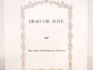 DEAD OR ALIVE / MAD,BAD AND DANGEROUS TO KNOW JAPAN ISSUE PICTUE DISC W/INSERT