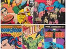 5 Peter Pan LP Book Records Superman Batman Hulk Justice League