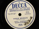 JOEY THOMAS: cherokee boogie / hobo boogie DECCA Single 78 RPM