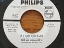 The Millionaires 45 Never For Me/If I had You Babe Phillips Funk Soul Garage NM