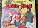 WALT DISNEY ROBIN HOOD STORY & SONGS DISNEYLAND LP 1973 w/ BOOK 3810 PURPLE ED.